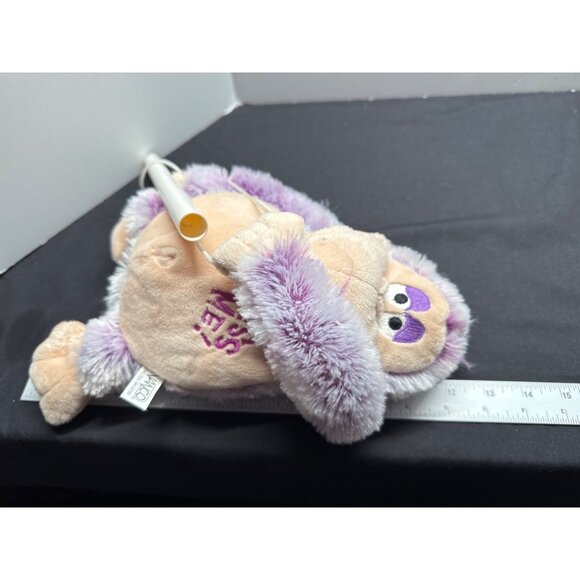 Nanco "Kiss Me!" Hanging Plush Monkey Toy 12" Purple & Cream - Picture 7 of 8